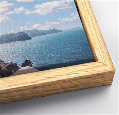 CANVAS PRINT. Framed Gallery Wrap. Landscape. Coastal Wall Art.  Stylish Wood Floater Frame. 17" x 11", 24" x 16", or 36" x 24" Print. - image4